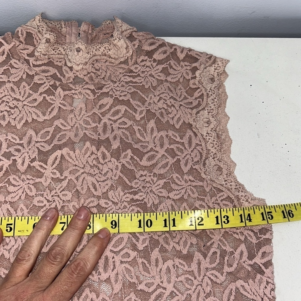 Rosemunde Copenhagen Lace Tank Top Peach - Picture 9 of 10